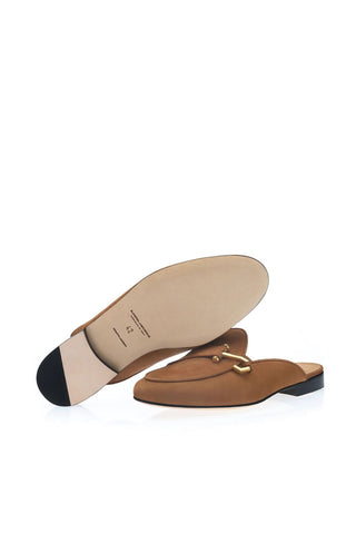SUPERGLAMOUROUS Tangerine 16 Nubuck Mule-Dellamoda