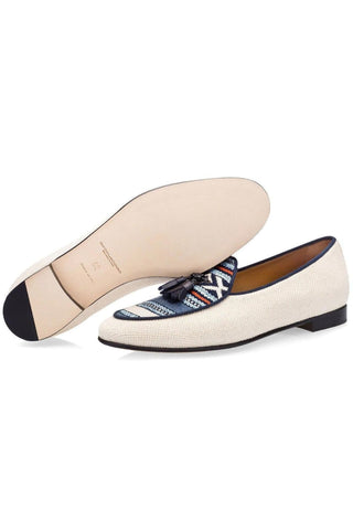 SUPERGLAMOUROUS Tangerine 2 Canvas Belgian Loafer-AmbrogioShoes