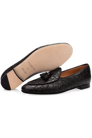 SUPERGLAMOUROUS Tangerine 2 Crocodile Slip-on Tassel Loafer (SPGM1360)-AmbrogioShoes