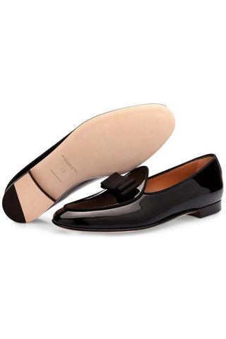 SUPERGLAMOUROUS Tangerine 3 Black Patent Belgian Formal Loafers (SPGM1020)-AmbrogioShoes