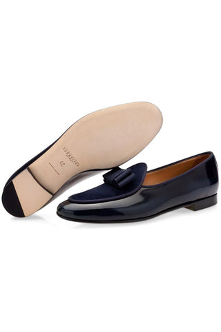 SUPERGLAMOUROUS Tangerine 3 Suede / Leather Belgian Loafer-Dellamoda