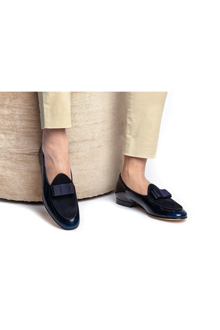 SUPERGLAMOUROUS Tangerine 3 Suede / Leather Belgian Loafer-Dellamoda