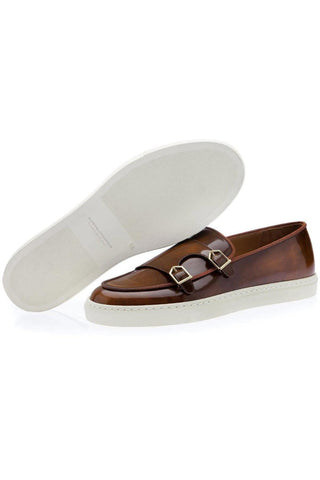 SUPERGLAMOUROUS Tangerine 7 Calf-Skin Leather Double-Monk Skate Sneaker (SPGM1359)-AmbrogioShoes