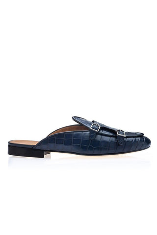 SUPERGLAMOUROUS Tangerine 7 Crocodile Double Monk Mule (SPGM1350)-AmbrogioShoes