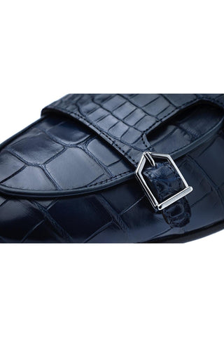 SUPERGLAMOUROUS Tangerine 7 Crocodile Double Monk Mule (SPGM1350)-AmbrogioShoes