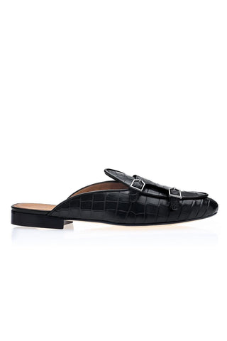 SUPERGLAMOUROUS Tangerine 7 Exotic Crocodile Double Monk Mule (SPGM1350)-AmbrogioShoes