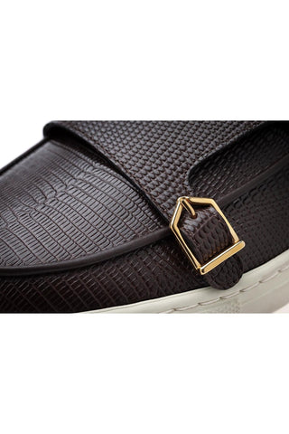 SUPERGLAMOUROUS Tangerine 7 Lizard Embossed Slip-On Sneaker (SPGM1339)-Dellamoda