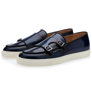 SUPERGLAMOUROUS Tangerine 7 Men's Shoes Calf-Skin Leather Double-Monk Skate Sneaker (SPGM1359)-AmbrogioShoes