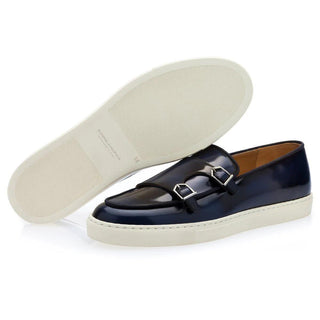 SUPERGLAMOUROUS Tangerine 7 Men's Shoes Calf-Skin Leather Double-Monk Skate Sneaker (SPGM1359)-AmbrogioShoes