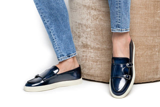 SUPERGLAMOUROUS Tangerine 7 Men's Shoes Calf-Skin Leather Double-Monk Skate Sneaker (SPGM1359)-AmbrogioShoes