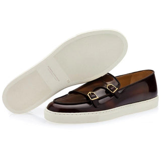 SUPERGLAMOUROUS Tangerine 7 Men's Shoes Calf-Skin Leather Double-Monk Skate Sneaker (SPGM1359)-AmbrogioShoes