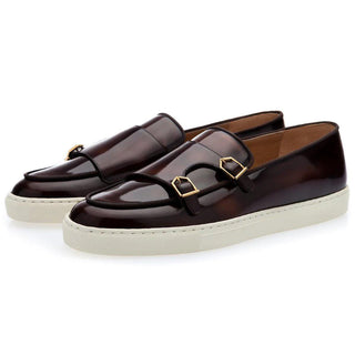 SUPERGLAMOUROUS Tangerine 7 Men's Shoes Calf-Skin Leather Double-Monk Skate Sneaker (SPGMS1359)-AmbrogioShoes