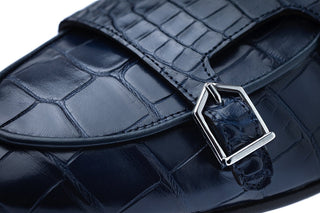 SUPERGLAMOUROUS Tangerine 7 Men's Shoes Exotic Crocodile Double Monk Mule (SPGM1350)-AmbrogioShoes