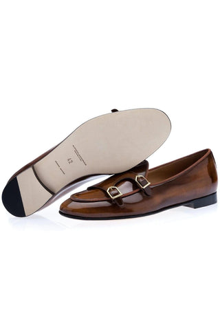 SUPERGLAMOUROUS Tangerine 7 Polished Leather Belgian Loafer-AmbrogioShoes
