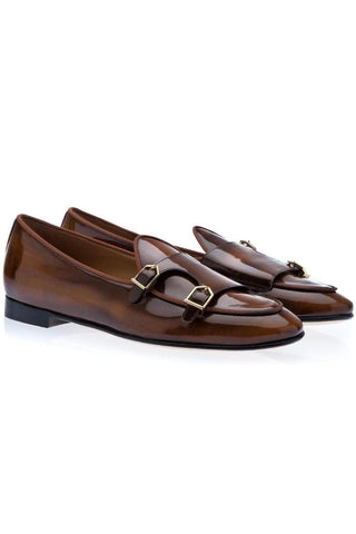 SUPERGLAMOUROUS Tangerine 7 Polished Leather Belgian Loafer-Dellamoda