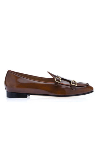 SUPERGLAMOUROUS Tangerine 7 Polished Leather Belgian Loafer-Dellamoda