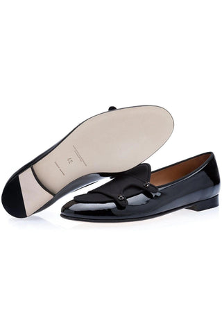 SUPERGLAMOUROUS Tangerine 7 Satin / Patent Belgian Loafer-AmbrogioShoes