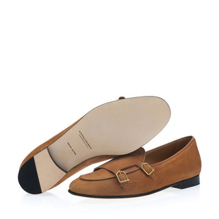 SUPERGLAMOUROUS Tangerine 7 Suede Double Monk-Strap-AmbrogioShoes