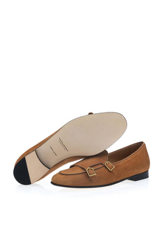 SUPERGLAMOUROUS Tangerine 7 Suede Double Monk-Strap-Dellamoda