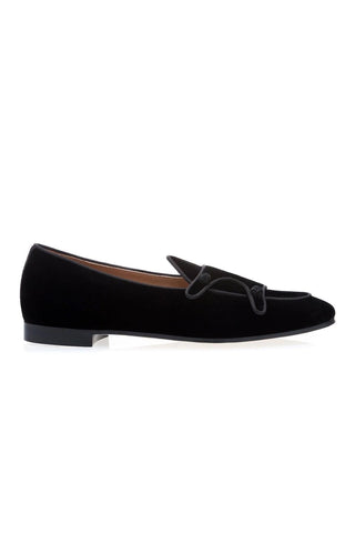 SUPERGLAMOUROUS Tangerine 7 Velvet Belgian Loafer-AmbrogioShoes