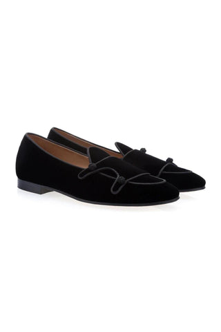 SUPERGLAMOUROUS Tangerine 7 Velvet Belgian Loafer-AmbrogioShoes