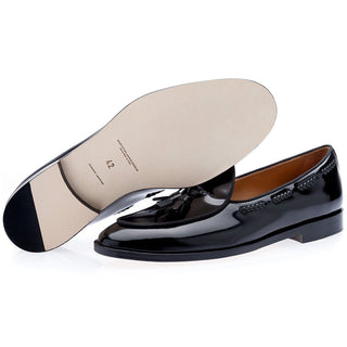 SUPERGLAMOUROUS Tangerine 8 Brushed Polished Calf-Skin Leather Belgian Tassel Loafers (SPGM1152)-AmbrogioShoes