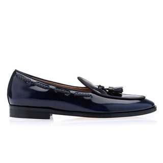 SUPERGLAMOUROUS Tangerine 8 Brushed Polished Calf-Skin Leather Belgian Tassel Loafers (SPGM1152)-AmbrogioShoes