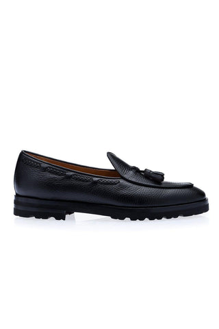 SUPERGLAMOUROUS Tangerine 8-T Deer-Skin Leather Belgian Tassel Loafers (SPGM1142)-AmbrogioShoes