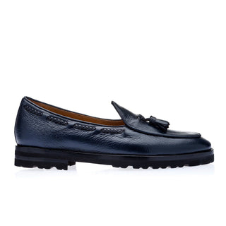 SUPERGLAMOUROUS Tangerine 8-T Deer-Skin Leather Belgian Tassel Loafers (SPGM1142)-AmbrogioShoes
