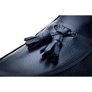 SUPERGLAMOUROUS Tangerine 8-T Deer-Skin Leather Belgian Tassel Loafers (SPGM1142)-AmbrogioShoes