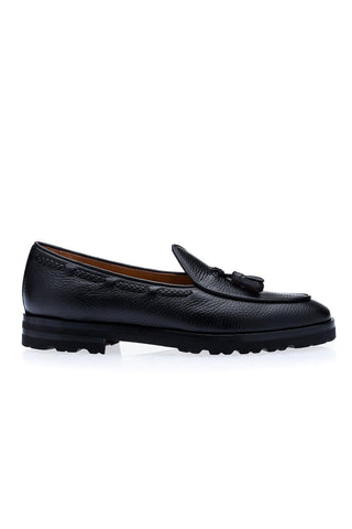 SUPERGLAMOUROUS Tangerine 8-T Deer-Skin Leather Belgian Tassel Loafers (SPGM1142)-Dellamoda