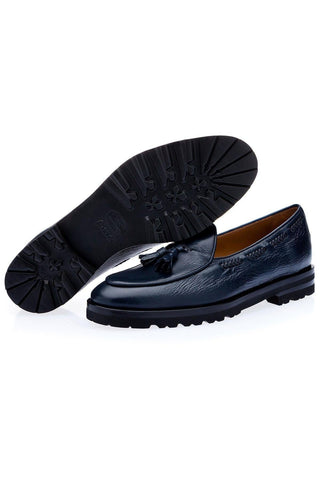 SUPERGLAMOUROUS Tangerine 8-T Deer-Skin Leather Belgian Tassel Loafers (SPGM1142)-Dellamoda