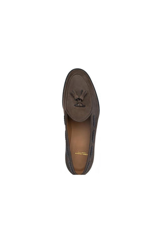 SUPERGLAMOUROUS Tangerine 8-T Oregon Grainy Nubuck Leather Belgian Tassel Loafer (SPGM1373)-AmbrogioShoes