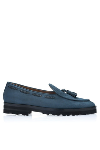 SUPERGLAMOUROUS Tangerine 8-T Oregon Grainy Nubuck Leather Belgian Tassel Loafer (SPGM1373)-AmbrogioShoes