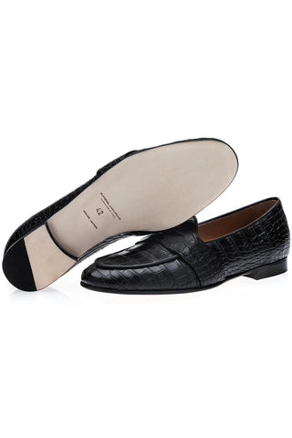 SUPERGLAMOUROUS Tangerine 9 Crocodile Skin Belgian Loafer (SPGM1353)-AmbrogioShoes