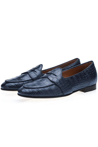 SUPERGLAMOUROUS Tangerine 9 Crocodile Belgian Loafer (SPGM1353)-AmbrogioShoes