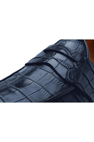 SUPERGLAMOUROUS Tangerine 9 Crocodile Belgian Loafer (SPGM1353)-Dellamoda