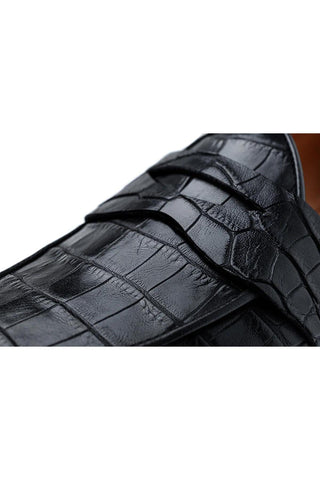 SUPERGLAMOUROUS Tangerine 9 Crocodile Belgian Loafer (SPGM1353)-Dellamoda