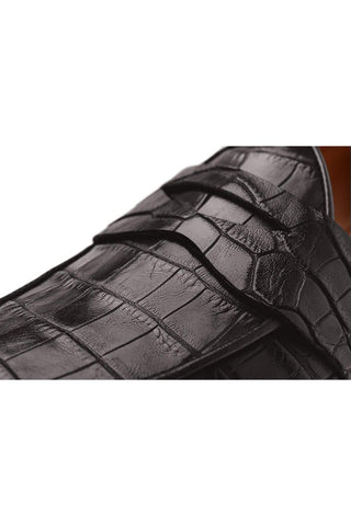 SUPERGLAMOUROUS Tangerine 9 Crocodile Belgian Loafer (SPGM1353)-Dellamoda
