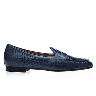 SUPERGLAMOUROUS Tangerine 9 Crocodile Skin Belgian Loafer (SPGM1353)-AmbrogioShoes