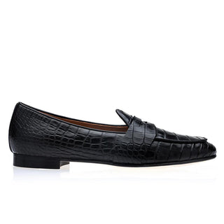 SUPERGLAMOUROUS Tangerine 9 Crocodile Skin Belgian Loafer (SPGM1353)-AmbrogioShoes