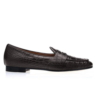 SUPERGLAMOUROUS Tangerine 9 Crocodile Skin Belgian Loafer (SPGM1353)-AmbrogioShoes