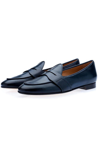 SUPERGLAMOUROUS Tangerine 9 Toledo Leather Penny Loafer-AmbrogioShoes