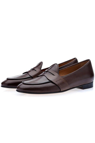 SUPERGLAMOUROUS Tangerine 9 Toledo Leather Penny Loafer-AmbrogioShoes