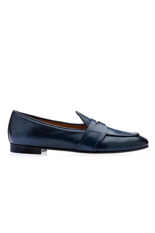 SUPERGLAMOUROUS Tangerine 9 Toledo Leather Penny Loafer-Dellamoda