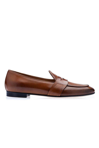 SUPERGLAMOUROUS Tangerine 9 Toledo Leather Penny Loafer-Dellamoda