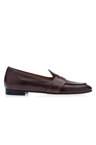 SUPERGLAMOUROUS Tangerine 9 Toledo Leather Penny Loafer-Dellamoda