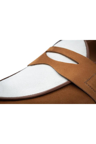 SUPERGLAMOUROUS Tangerine 9.3 Suede Penny Loafer-AmbrogioShoes