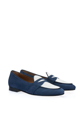 SUPERGLAMOUROUS Tangerine 9.3 Suede Penny Loafer-AmbrogioShoes