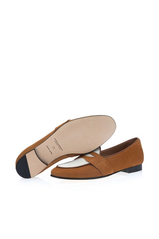 SUPERGLAMOUROUS Tangerine 9.3 Suede Penny Loafer-AmbrogioShoes
